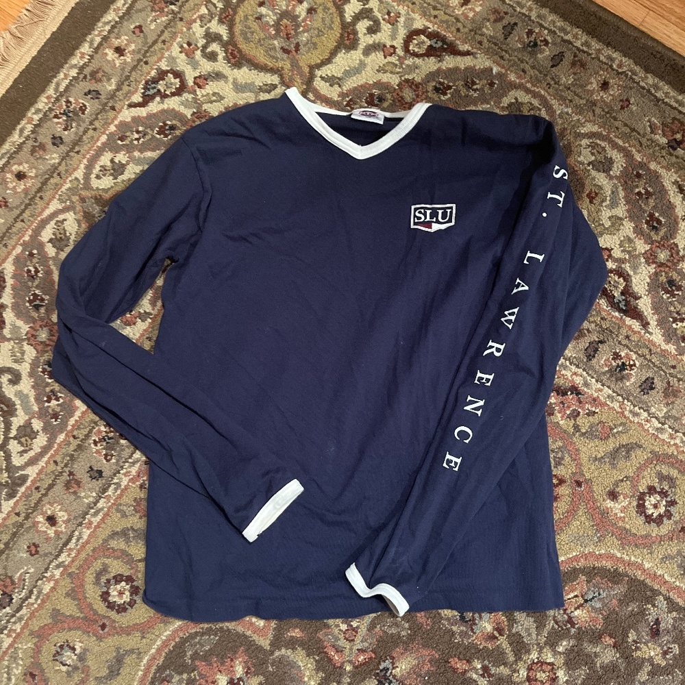 St. Lawrence University v-neck long sleeve tee